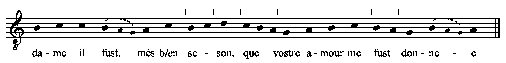 Refrain musical notation